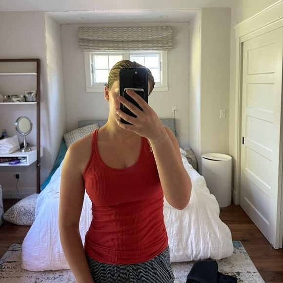 Dark Orange Razorback Athletic Tank - Picture 2 of 6